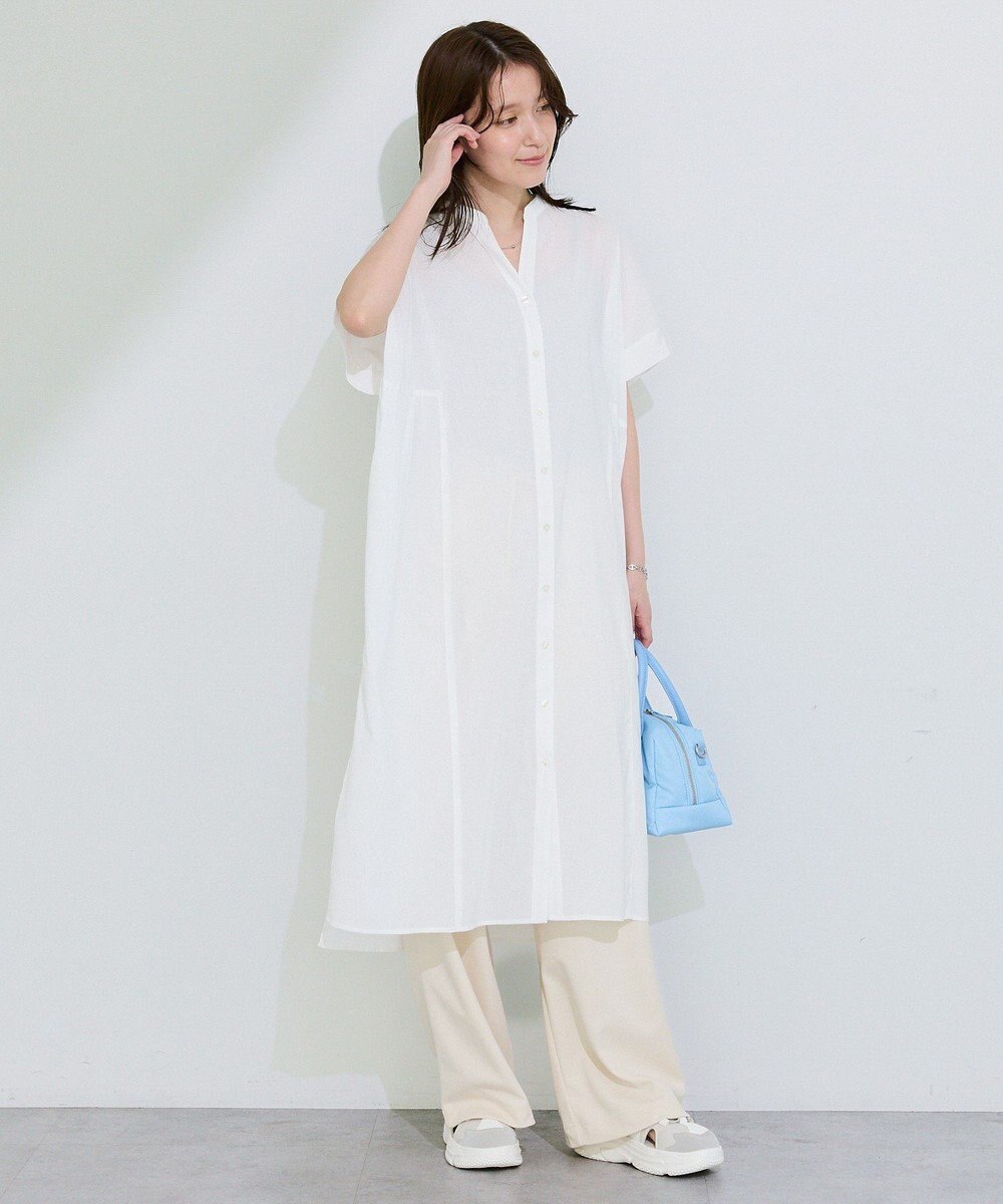 Green Parks 半袖シアースキッパーシャツワンピース 