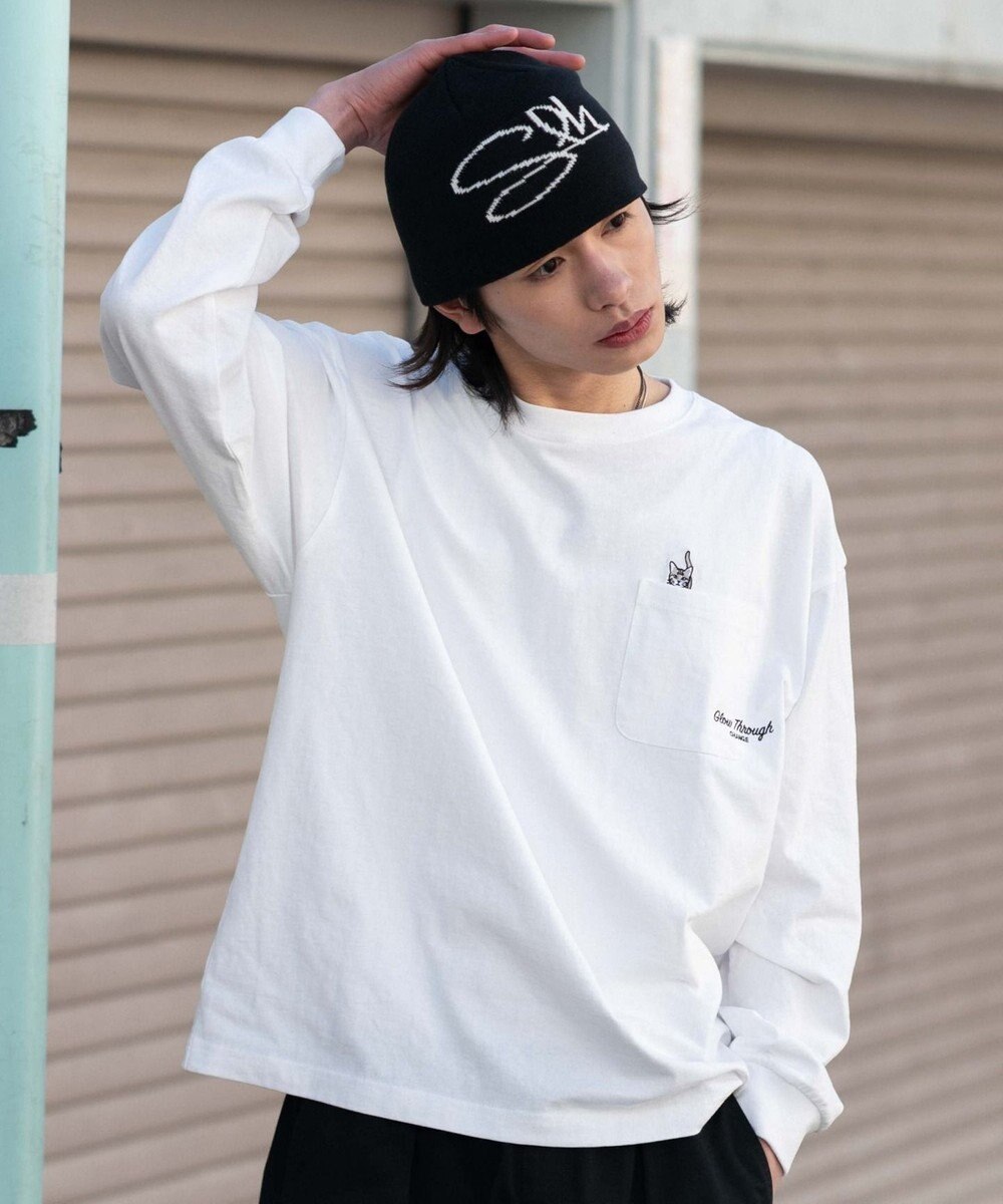 WEGO ポケット刺繍BIG　T（長袖） 