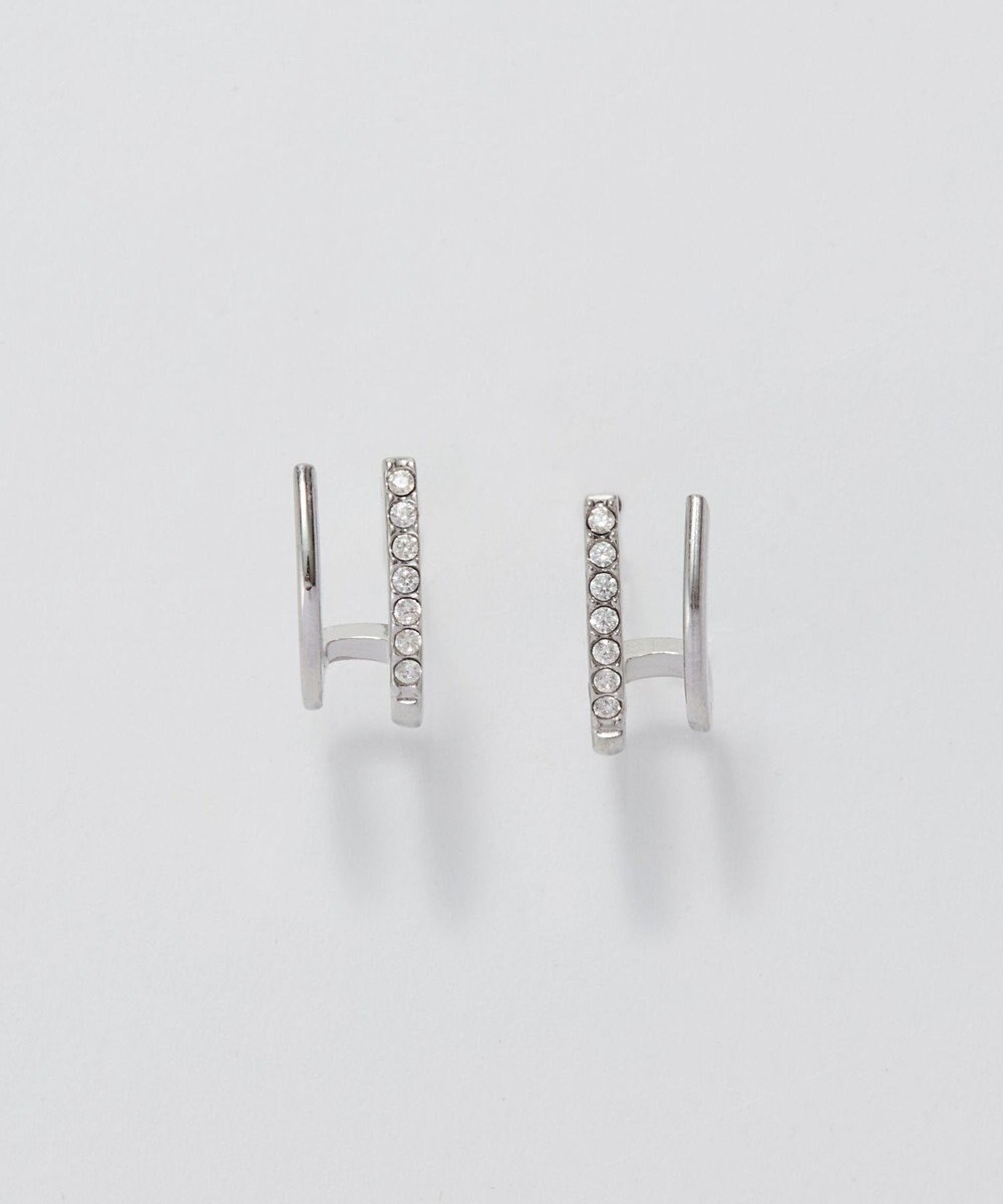 Phoebe <オンワード限定セット>メタルグリッターシュシュ×メタル×ビジュー2ラインピアス 