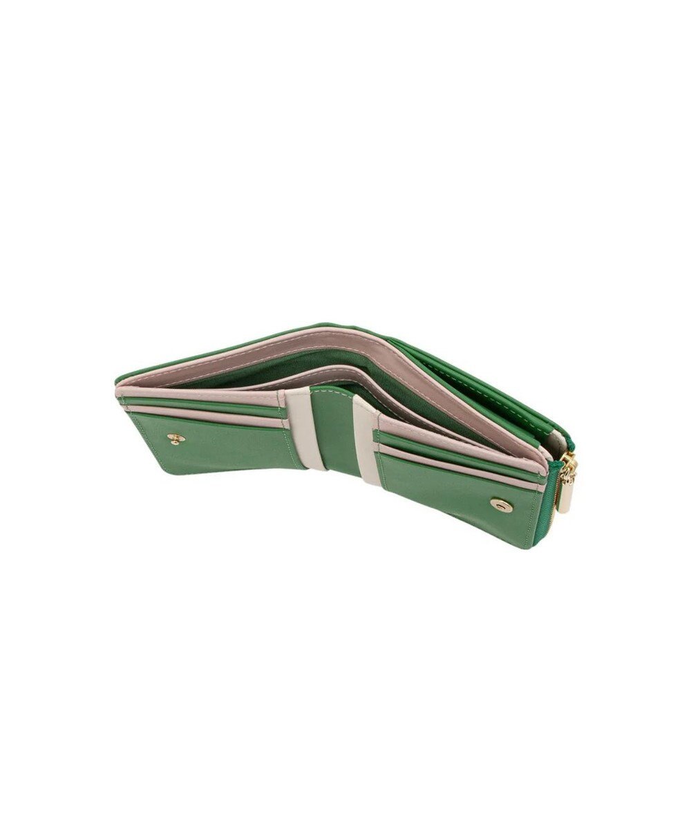 LANVIN en Bleu リュクサンブールカラー 二つ折りLファスナー財布 