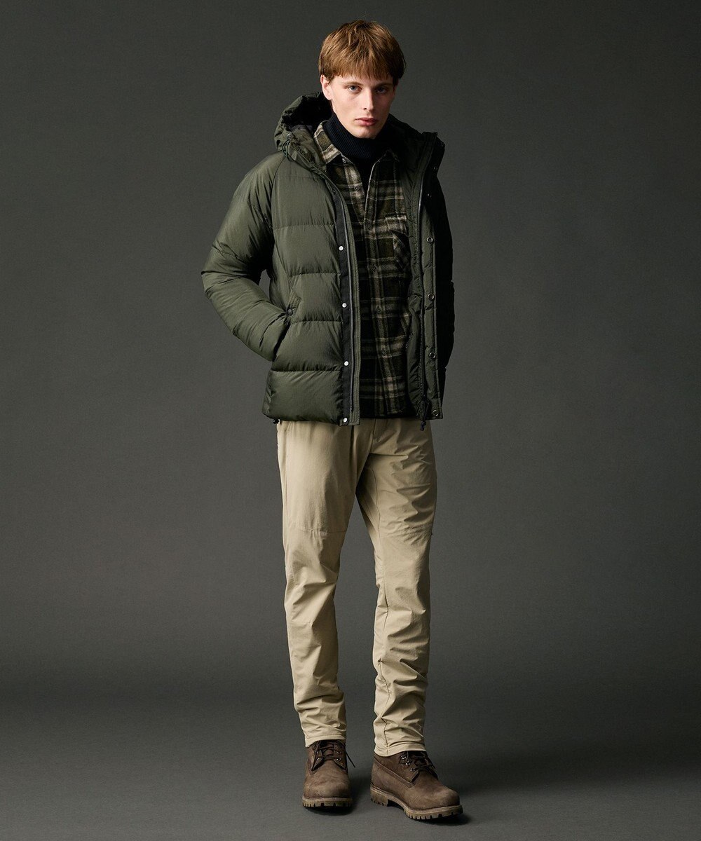 JOSEPH ABBOUD MOUNTAIN 【サステナブル/軽量/7ポケット/JAPANファブリック】ライトナイロンワッシャーアウトドア ダウンブルゾン 