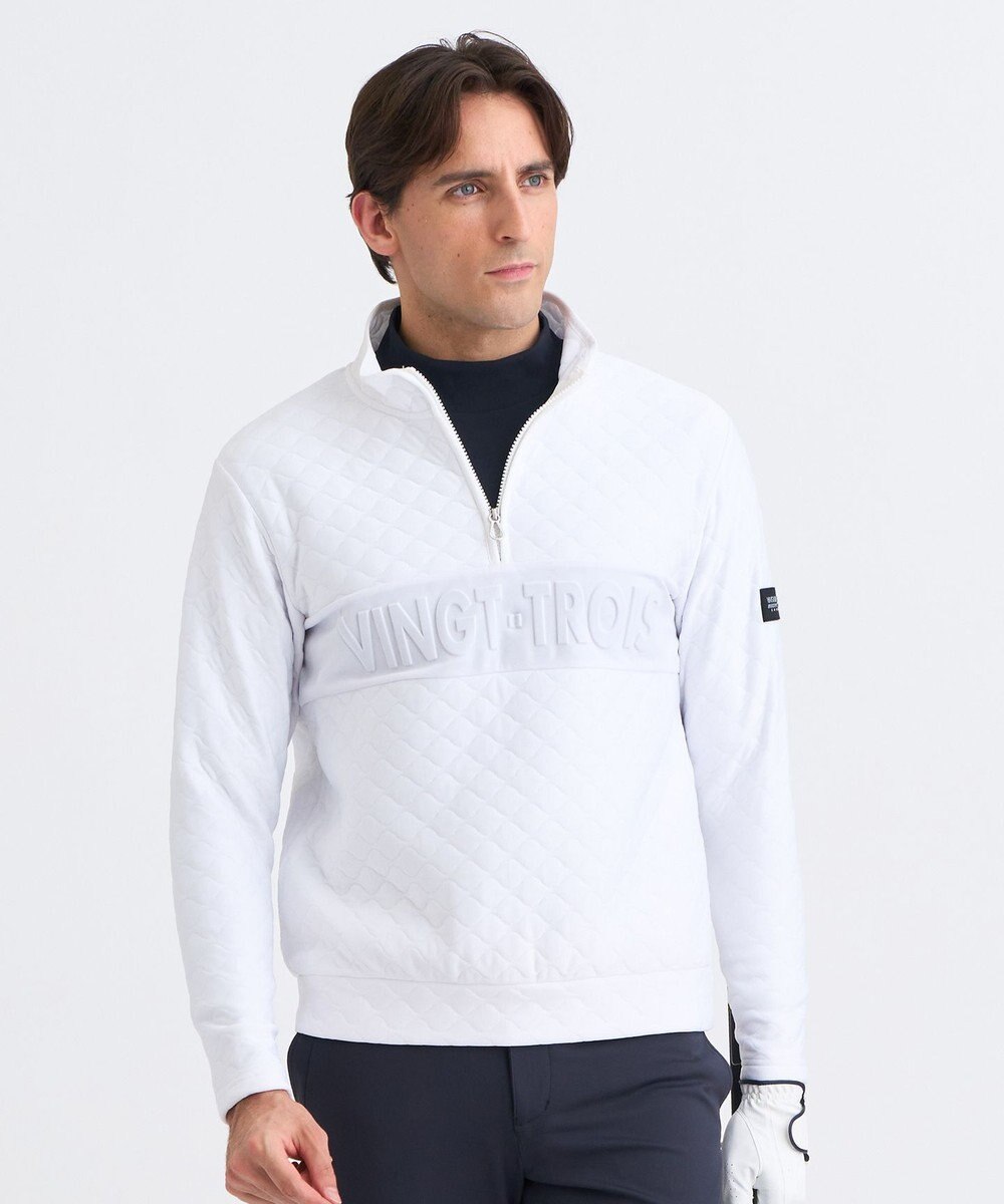 23区GOLF 【MEN】ウェーブキルトジャガードプルオーバー 