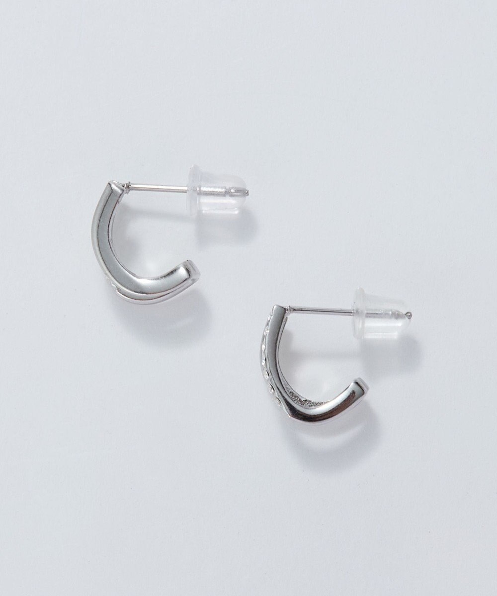 Phoebe <オンワード限定セット>メタルグリッターシュシュ×メタル×ビジュー2ラインピアス 