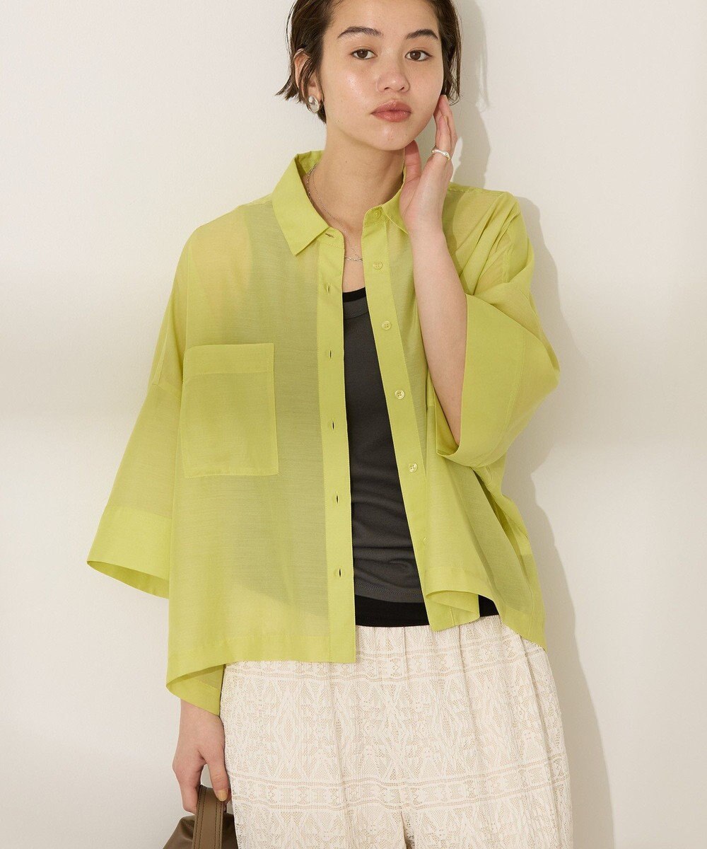 AMERICAN HOLIC Wポケットシアー半袖シャツ 