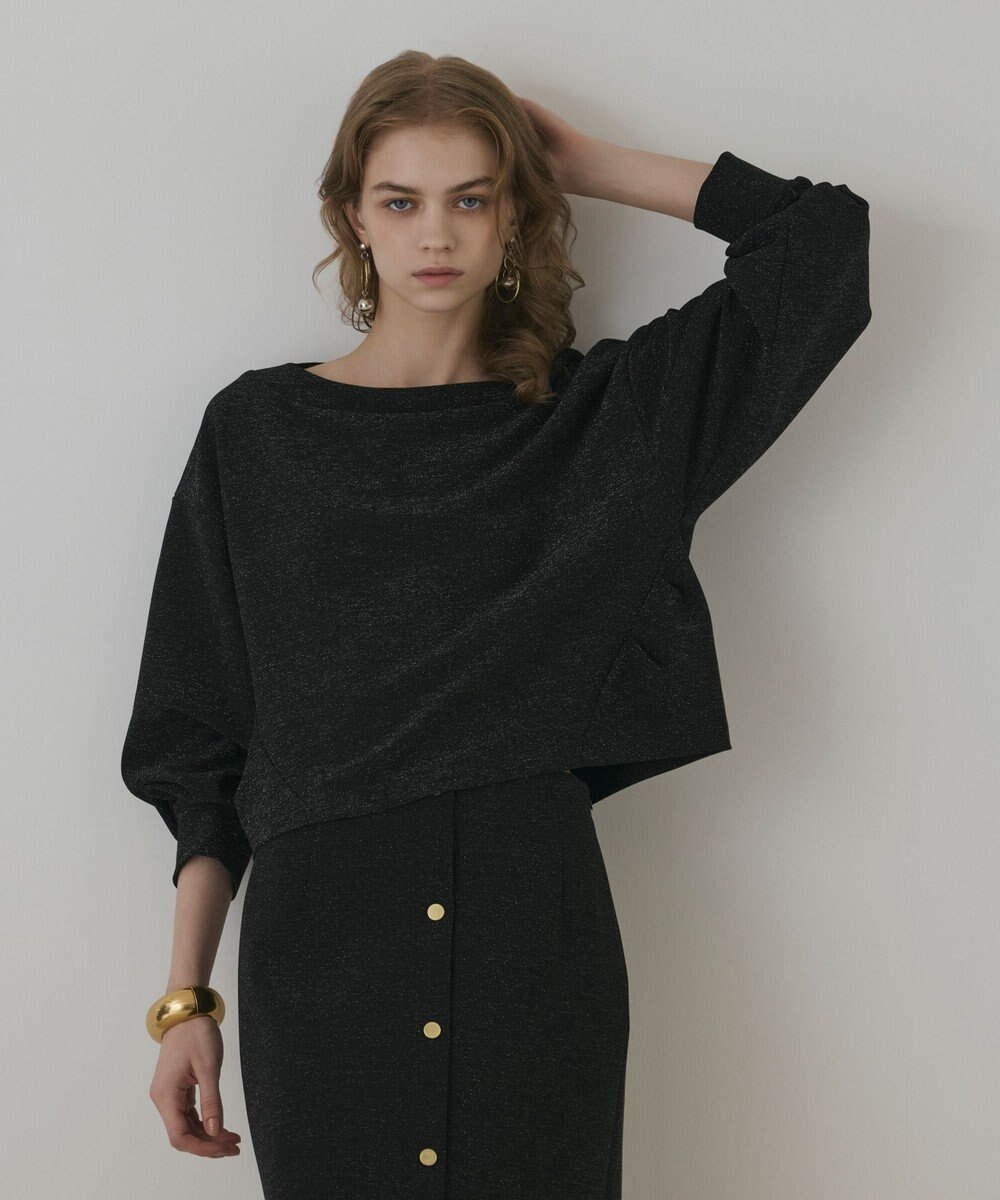 GRACE CONTINENTAL ラメカットトップ 