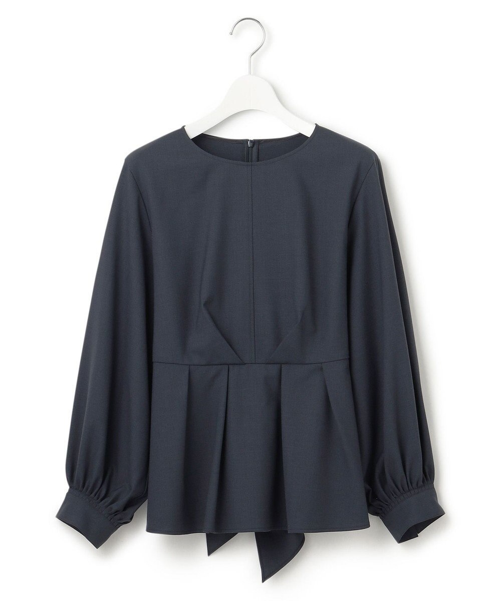 23区 【CLASSY.10月号掲載/洗える】TWマットクロス ペプラム ブラウス 