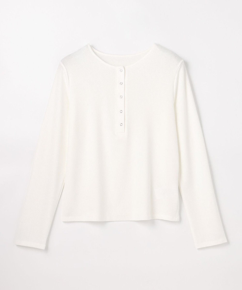 ANY クリアラメフライスヘンリーネックプルオーバー 