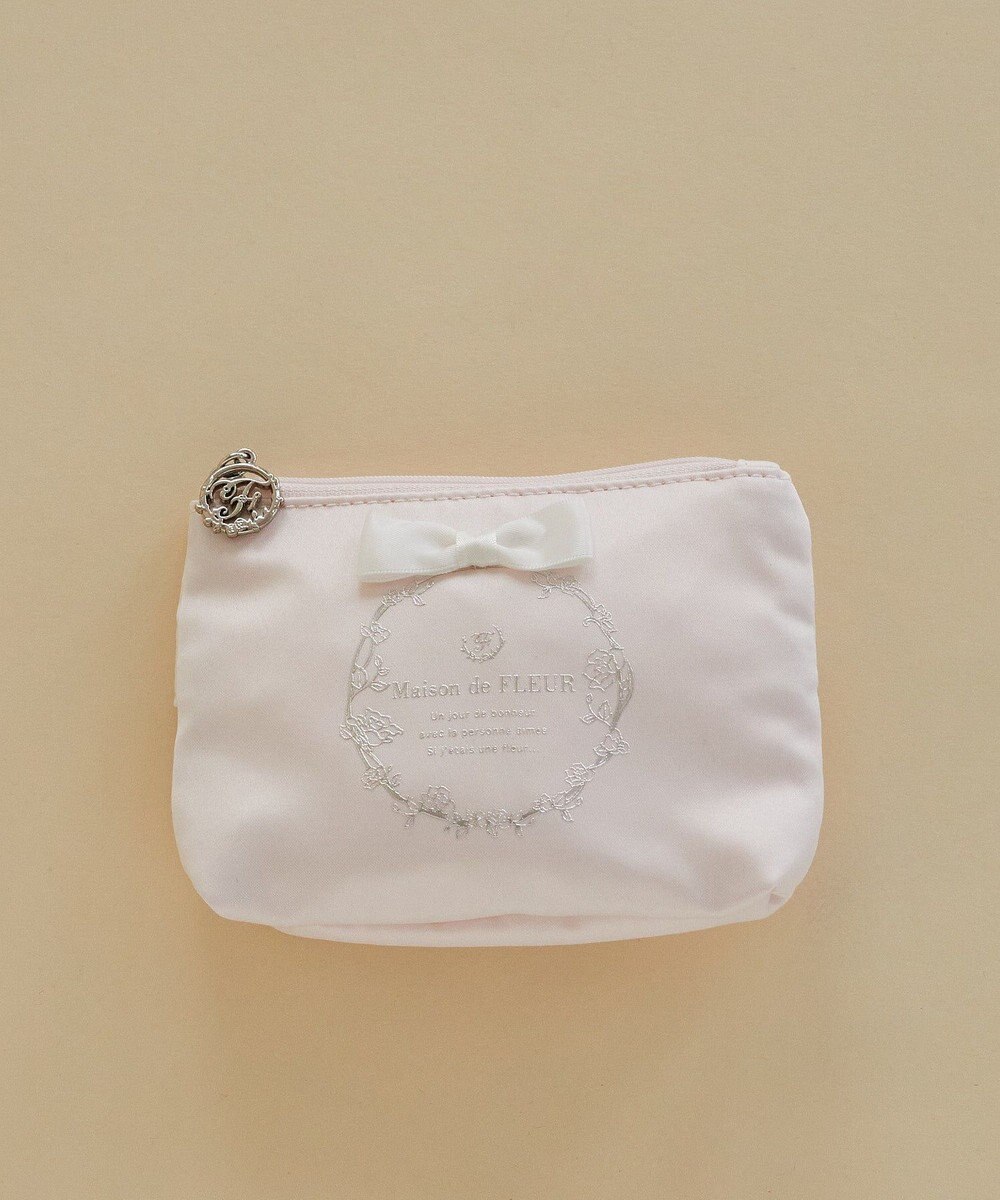 Maison de FLEUR サテンリボンティッシュケース 