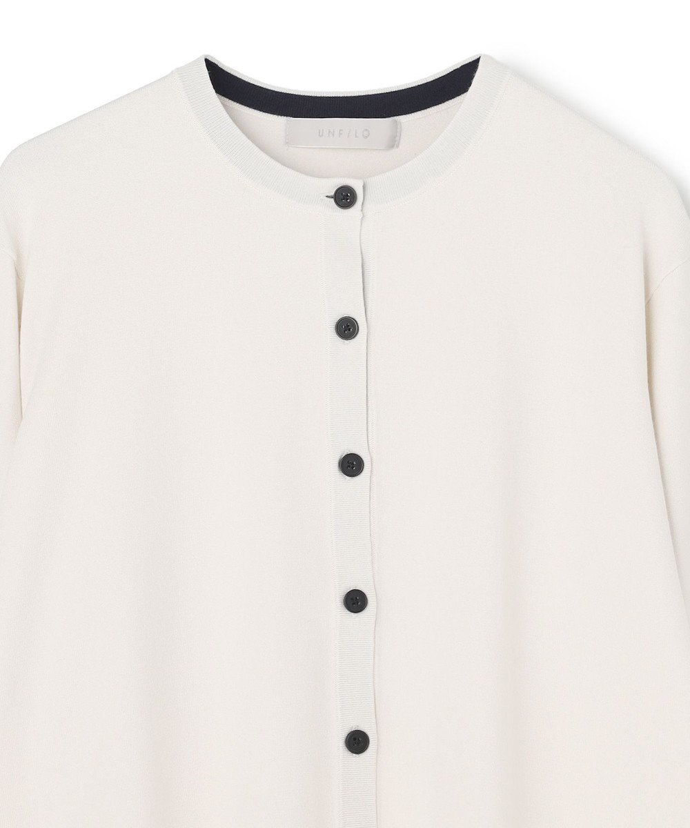 UNFILO L マイビューティニット バイカラー カーディガン 