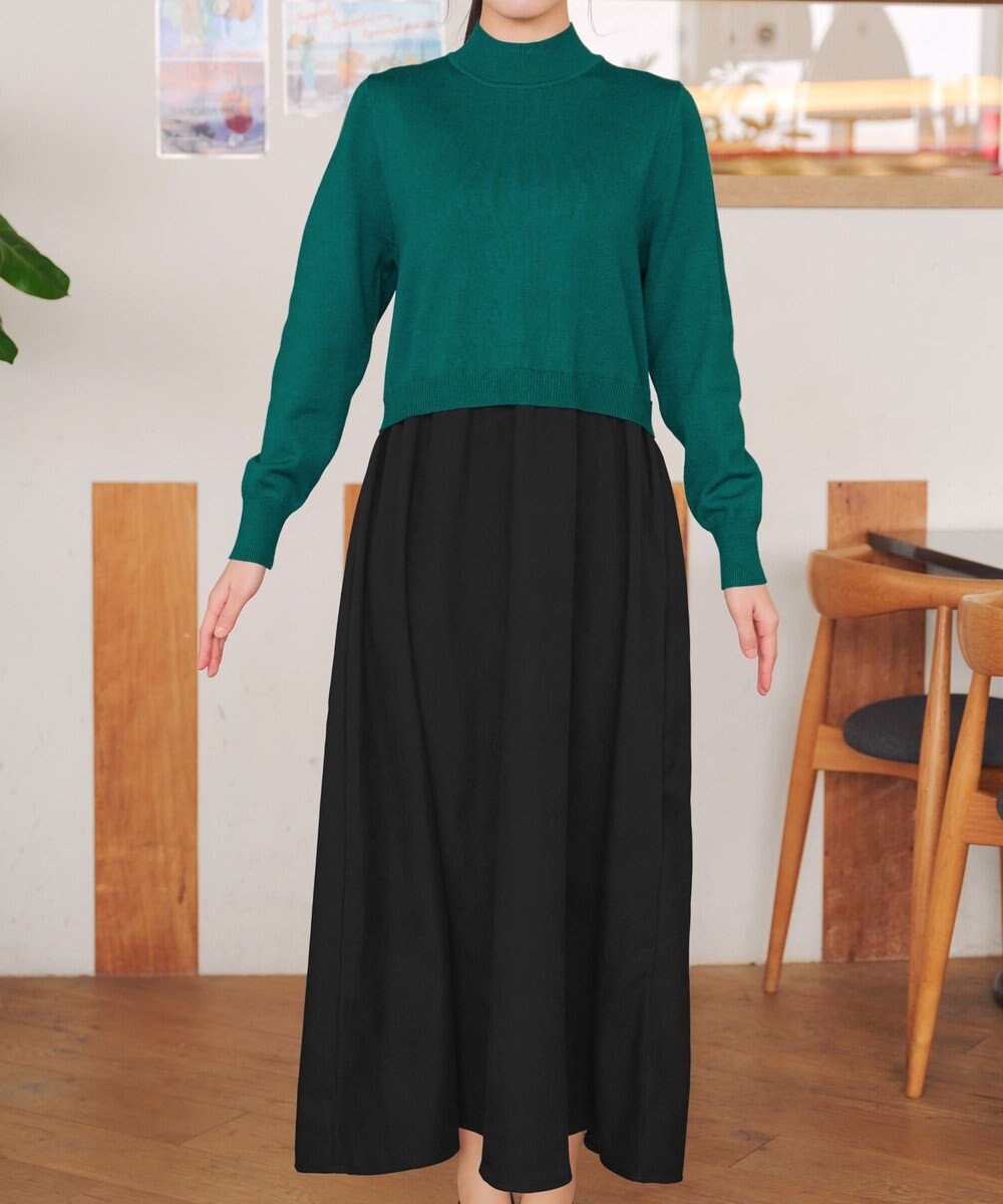 Tiaclasse ニットドッキングワンピース 