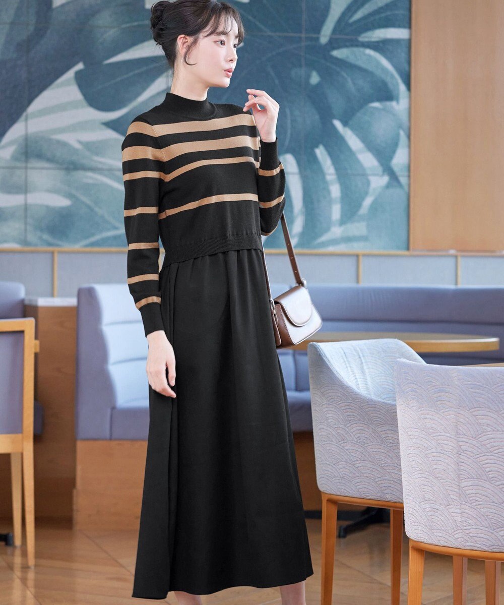 Tiaclasse ニットドッキングワンピース 