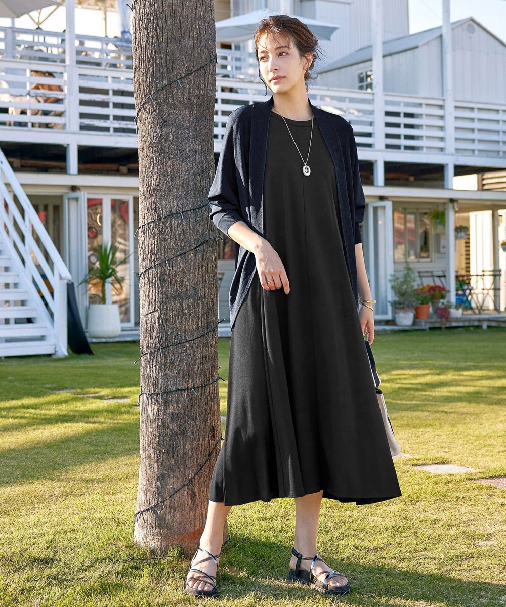 Tiaclasse L 【洗える】体型カバーも叶うドルマンニットカーディガン 