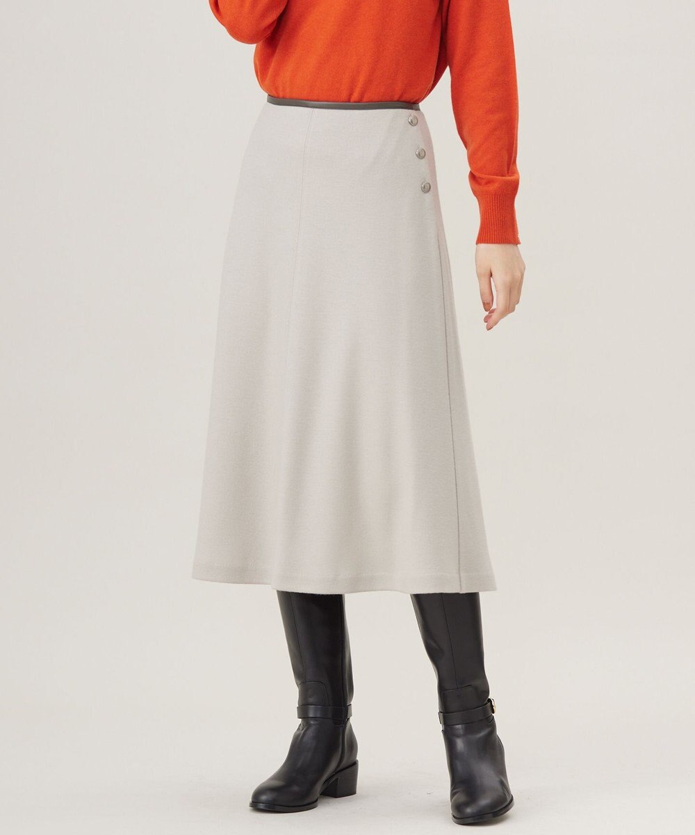 J.PRESS LADIES L 【洗える】ウールスムース スカート 