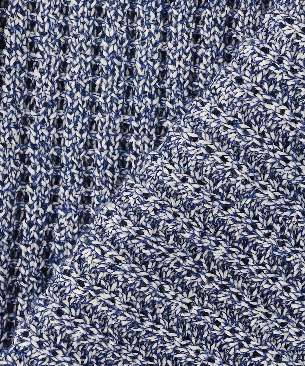 JOSEPH ABBOUD 【エコ素材和紙使用・日本素材】和紙杢メッシュクルーネック ニットジャケット 