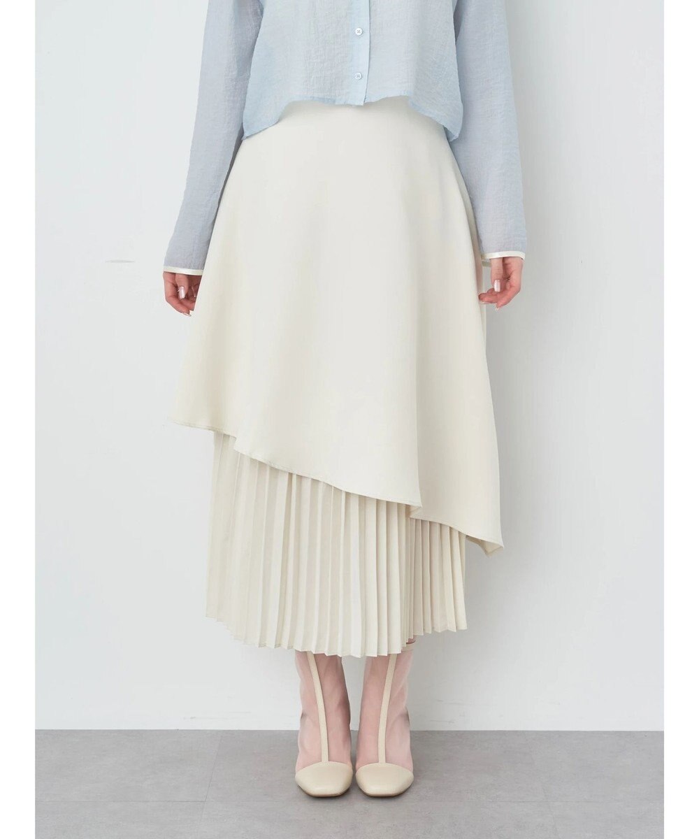earth music&ecology プリーツドッキングスカート 