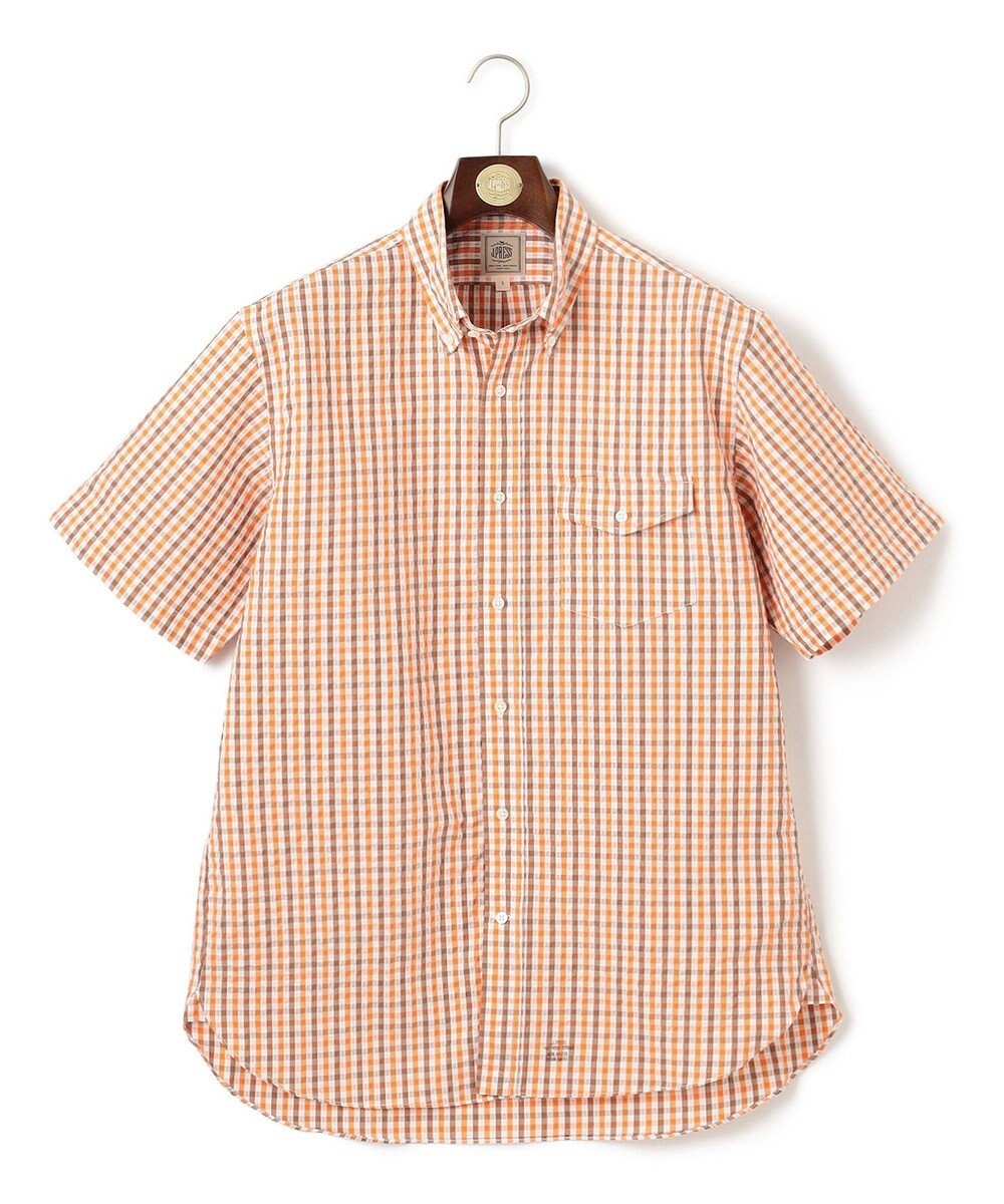 J.PRESS MEN 風が通るシアサッカーの清涼感【吸水速乾 / 高通気性】【クールマックス】サッカーギンガムチェック シャツ / B.D. 