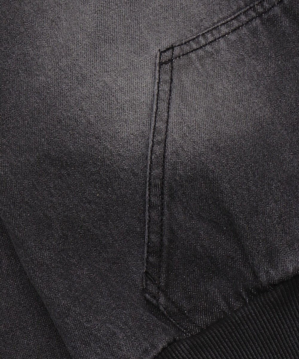 WEGO ファーフードデニムショートブルゾン 