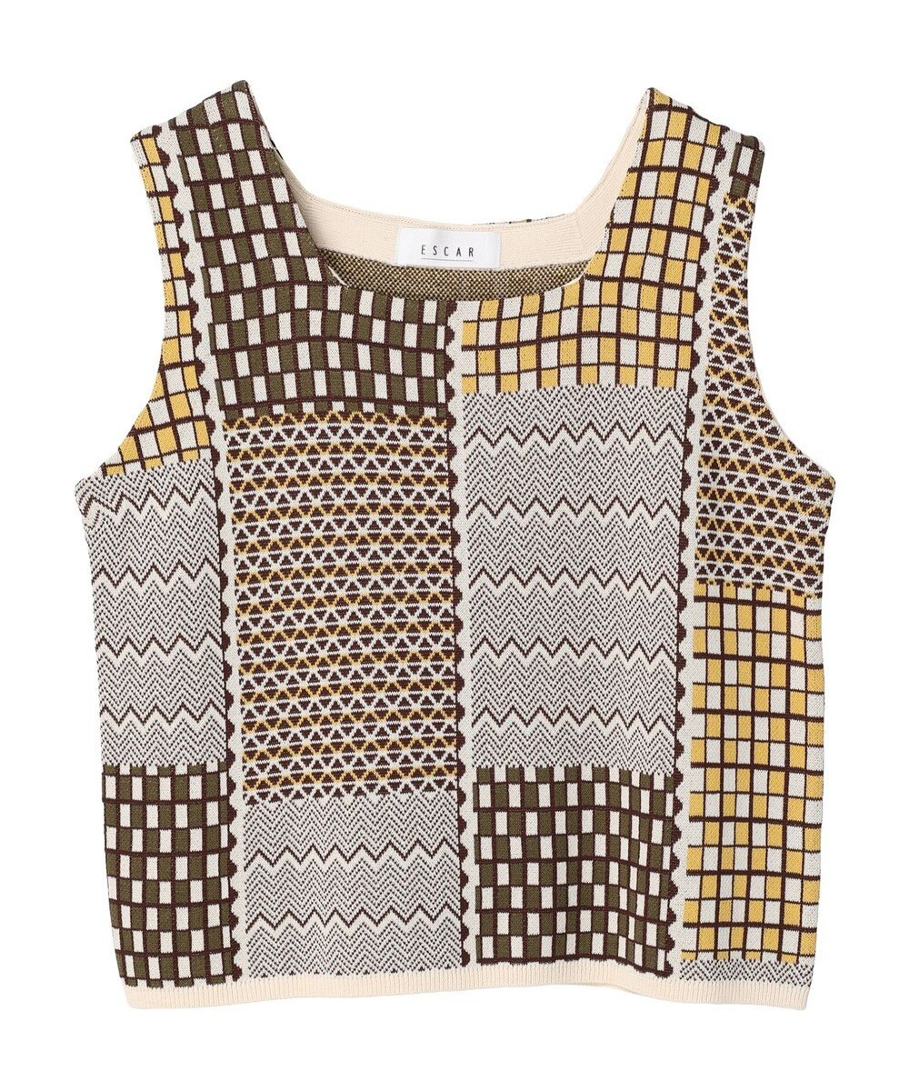 Green Parks ■ＥＳＣＡＲ　ダブルジャカードニットタンク 