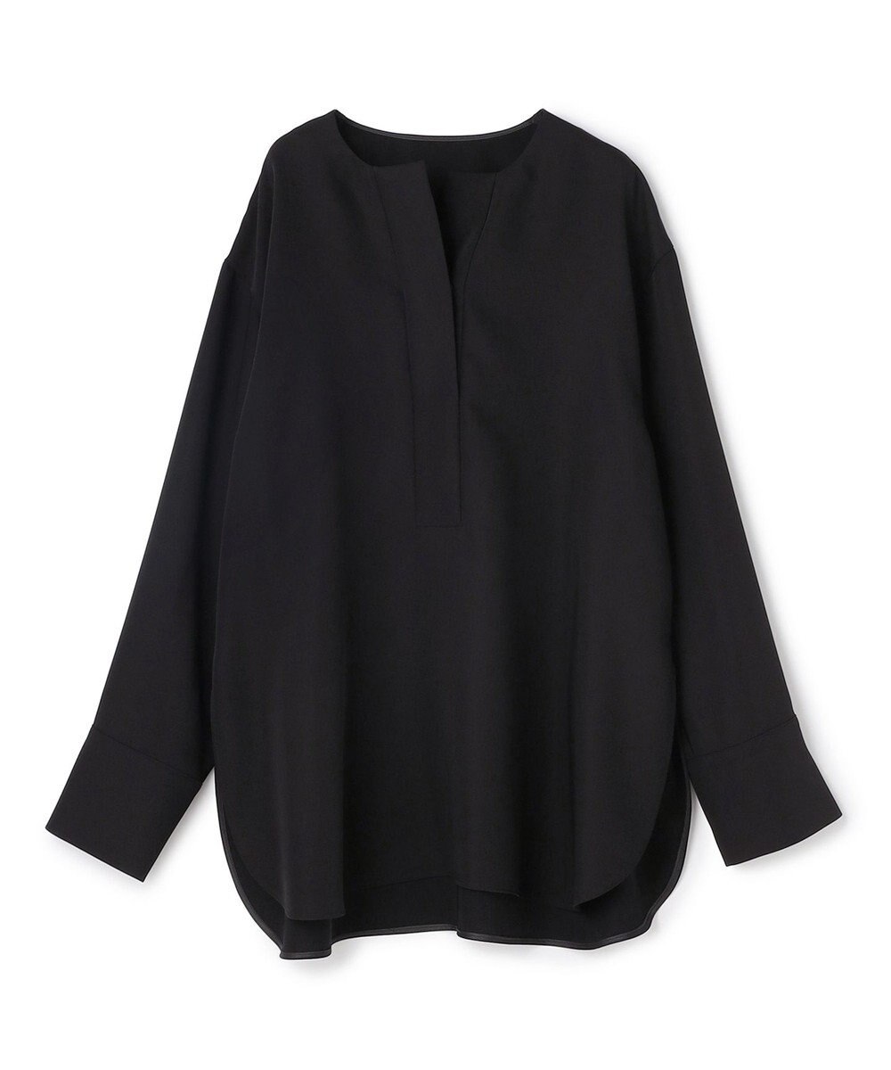 UNFILO 【セットアップ着用可】ドライダブルクロス スキッパーブラウス 