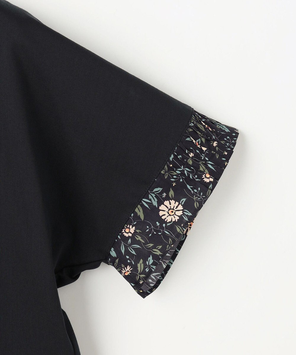 J.PRESS LADIES 【一枚で着映え】LIBERTYコンビ フレンチスリーブ カットソー 