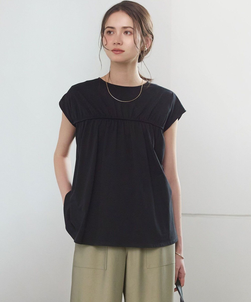 23区 【SLOW/一部店舗限定】シャーリングデザイン 2WAY カットソー 