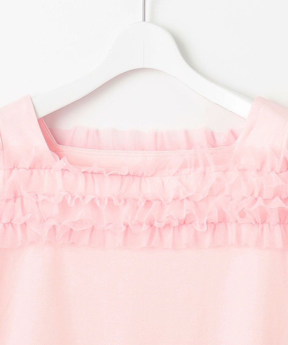 Feroux 【洗える・汗ジミが目立たない】デコルテチュール カットソー 