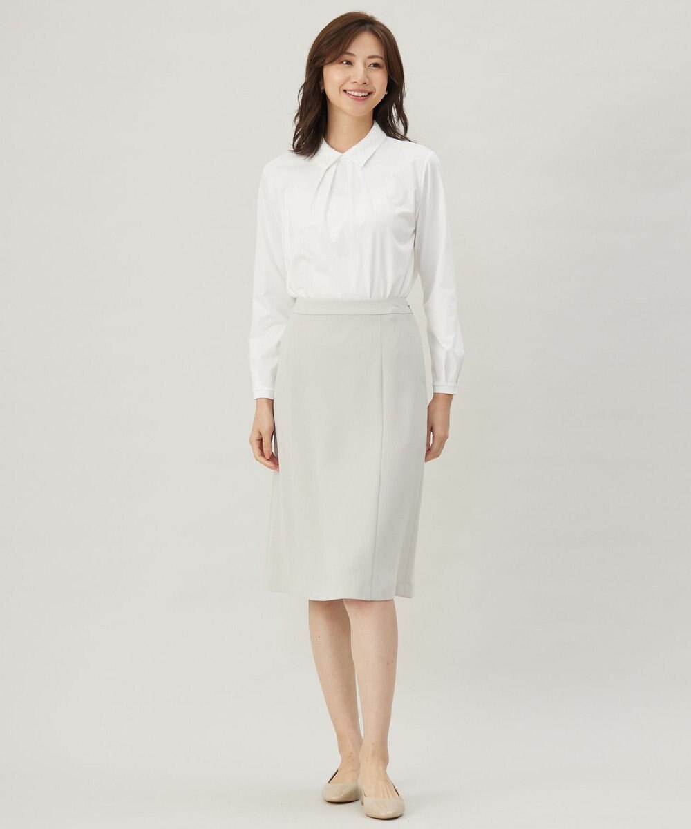 J.PRESS LADIES プレーティングジャージー レース襟 カットソー 