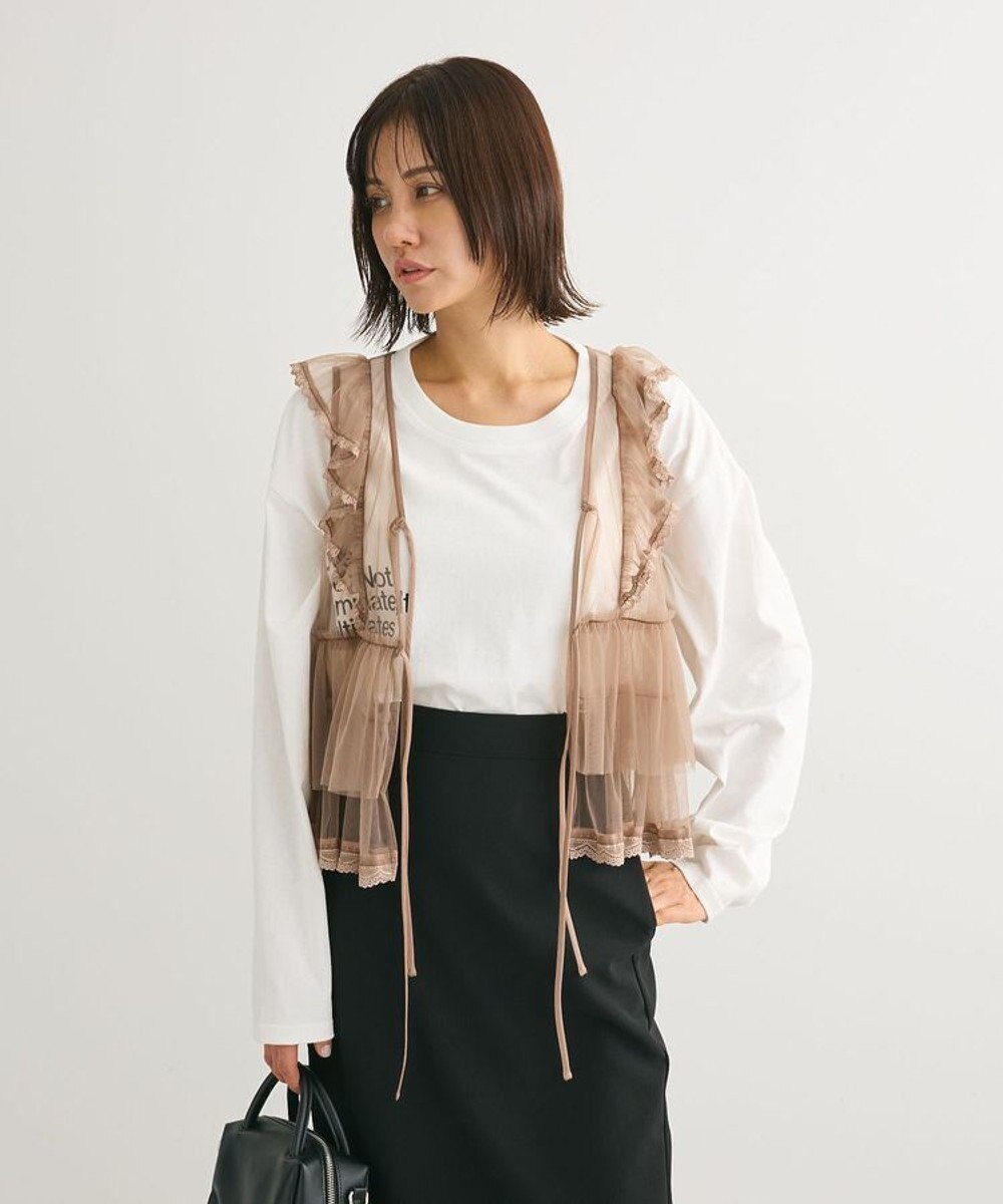 Green Parks ・ＥＬＥＮＣＡＲＥ　ＤＵＥ　チュールラッフルベスト 