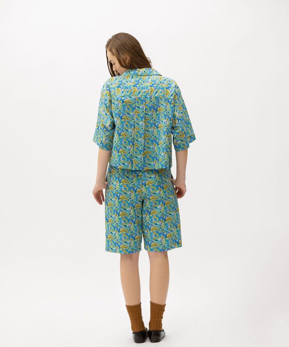 LENO LIBERTY PRINT OPEN COLLAR SHIRTS / リバティプリント半袖シャツ 