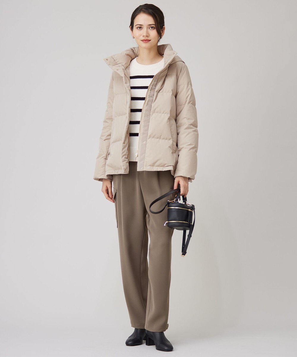 自由区 L 【洗える】マイクロタッサーダウン コート 