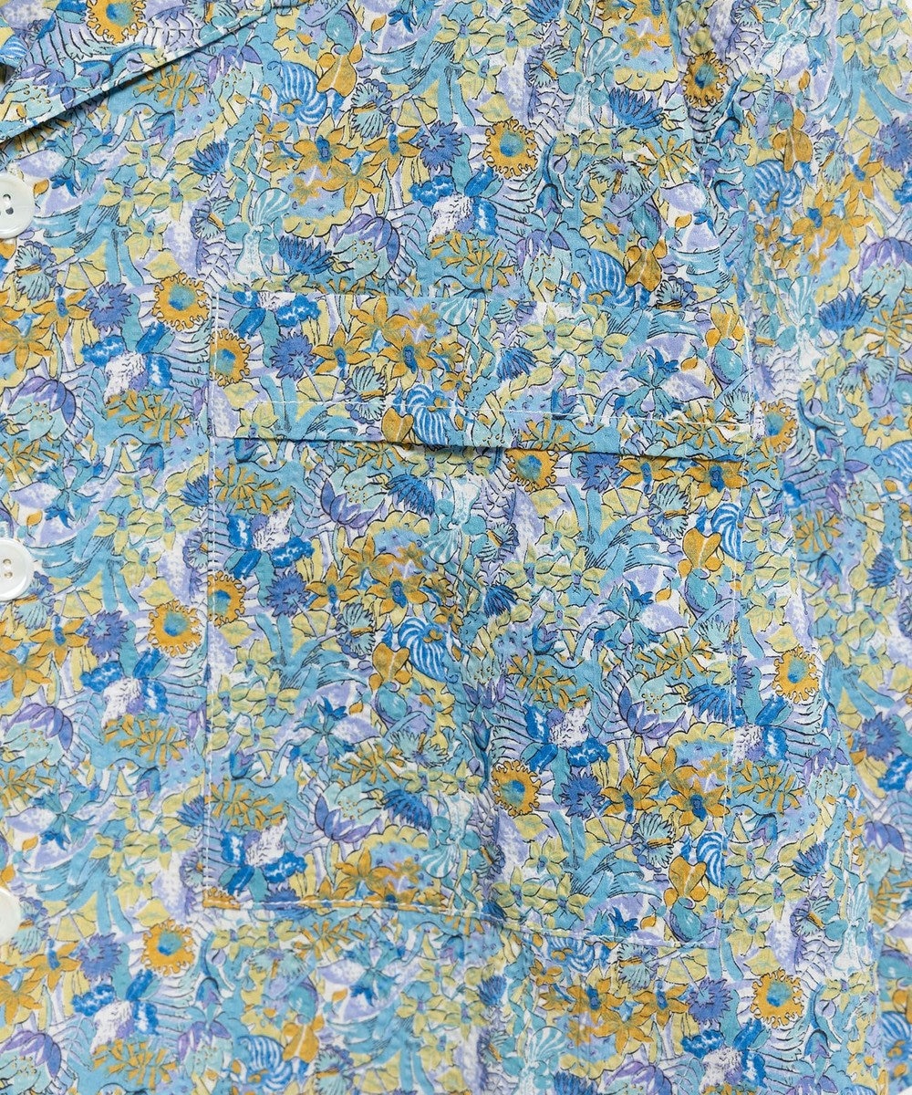 LENO LIBERTY PRINT OPEN COLLAR SHIRTS / リバティプリント半袖シャツ 