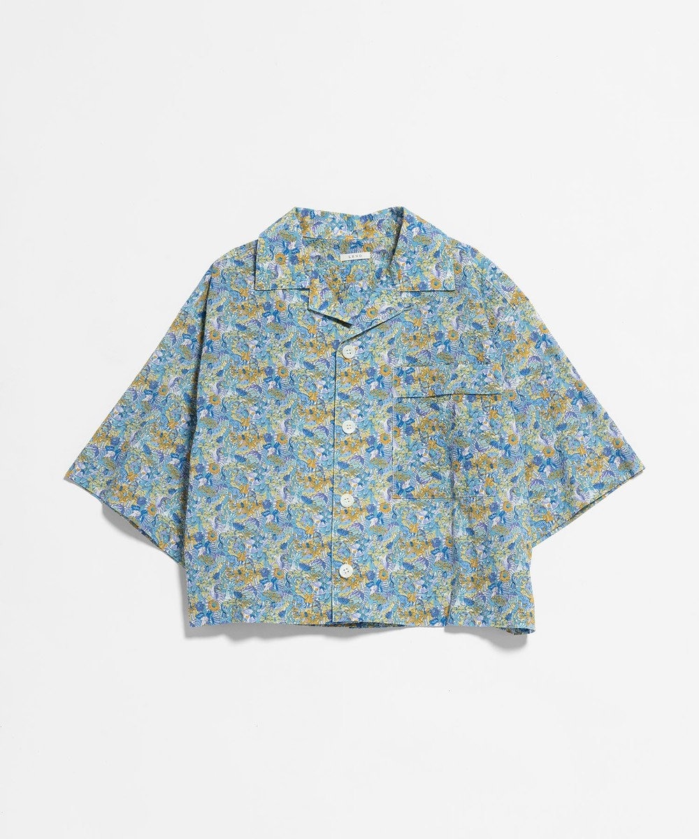 LENO LIBERTY PRINT OPEN COLLAR SHIRTS / リバティプリント半袖シャツ 