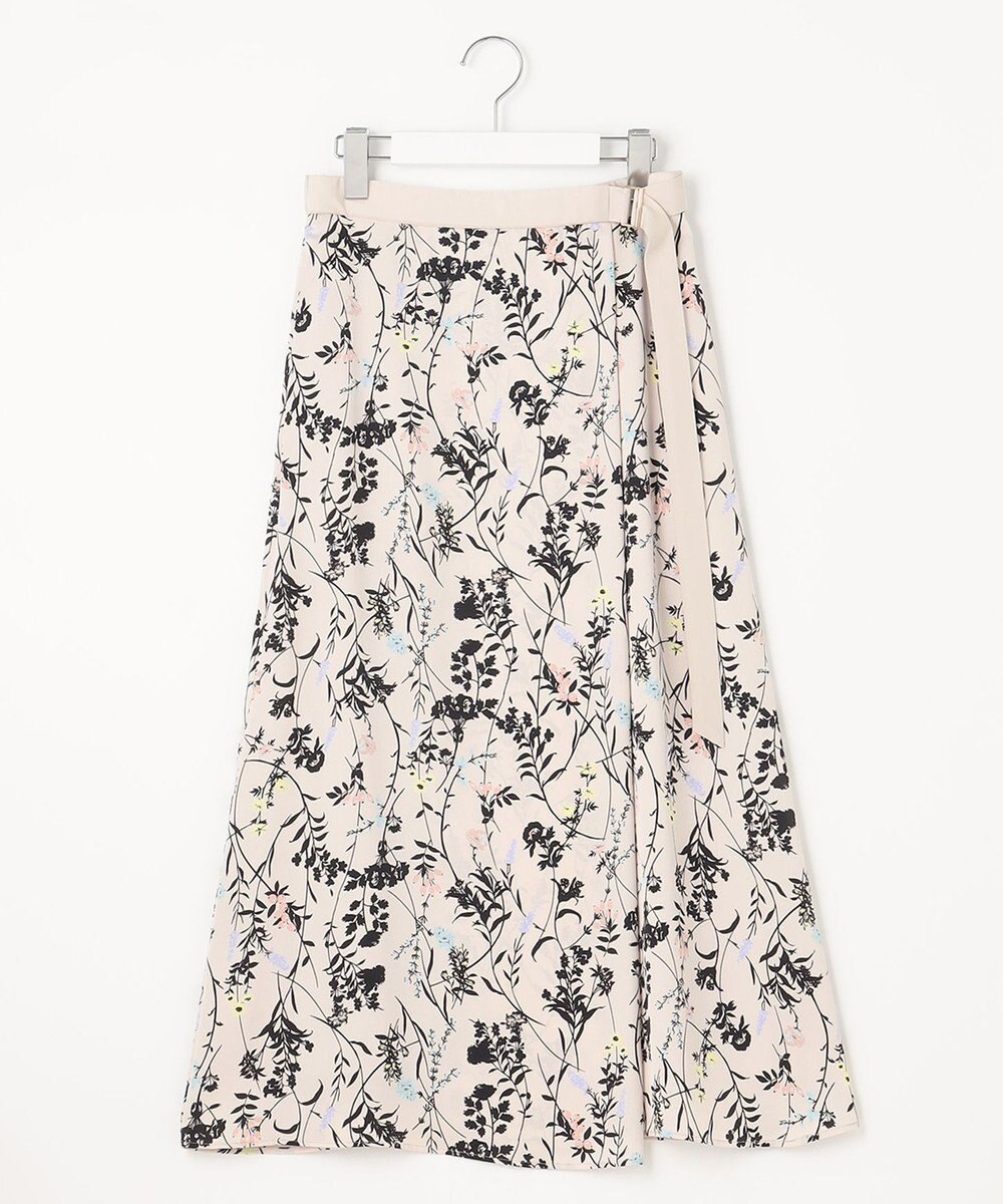 自由区 【洗える・XSサイズあり】ハーバルフロープリント スカート 