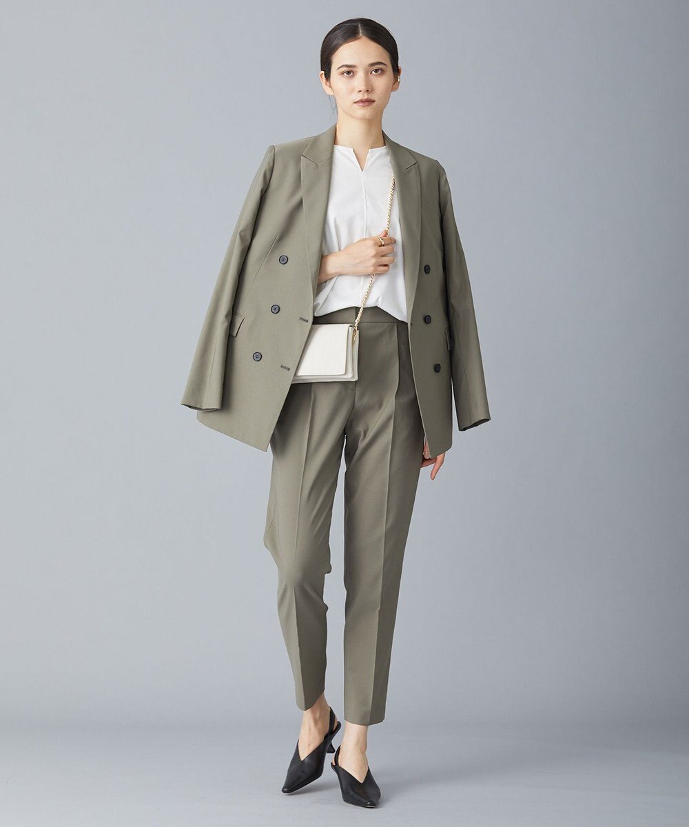 ICB 【新色追加・洗える】 ウールマットウース ダブル前ジャケット 