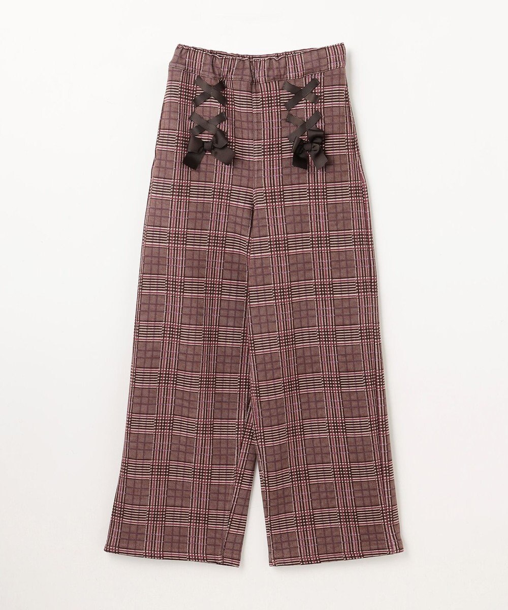 ANY KIDS レースアップ 裏シャギーワイドパンツ 