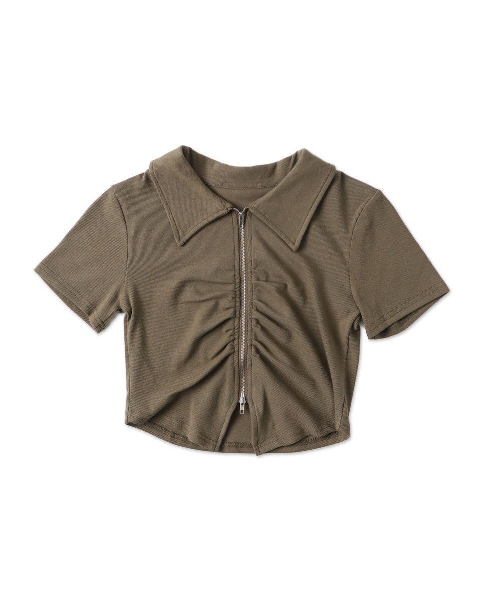 WEGO フロントギャザーWジップT 