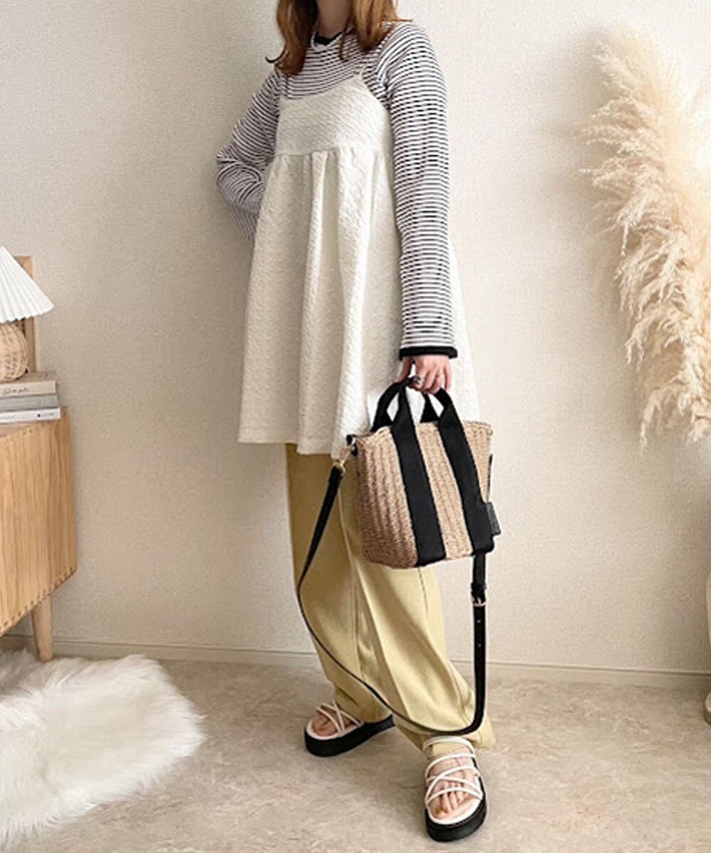 LA BAGAGERIE 【maison vert】【ペーパー素材使用】2WAYかごバッグ 