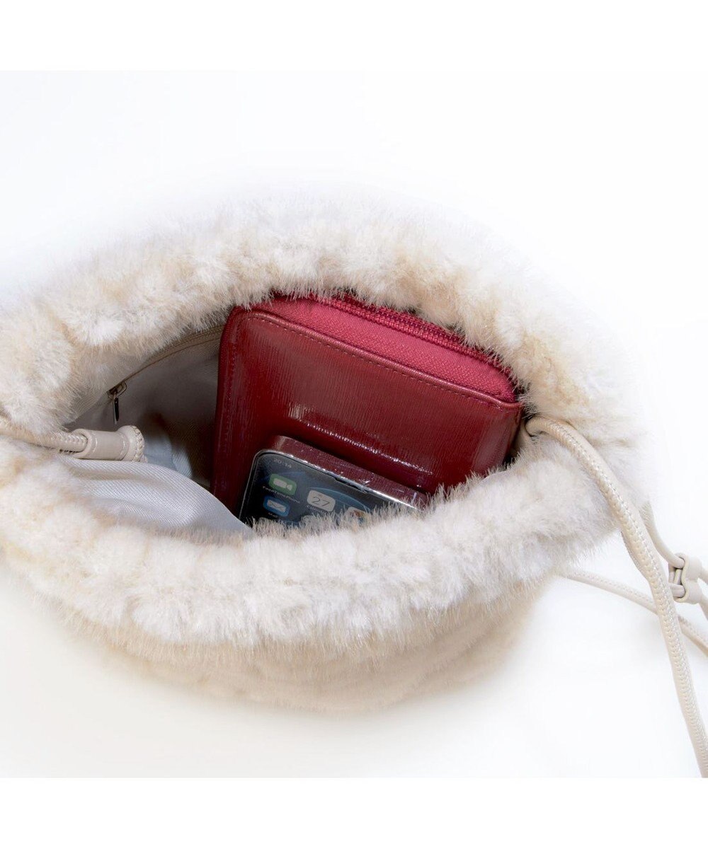 UNBILLION カシュカシュ cachecache / ミンク風カットファー巾着ミニバッグ 