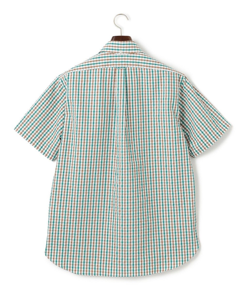 J.PRESS MEN 風が通るシアサッカーの清涼感【吸水速乾 / 高通気性】【クールマックス】サッカーギンガムチェック シャツ / B.D. 