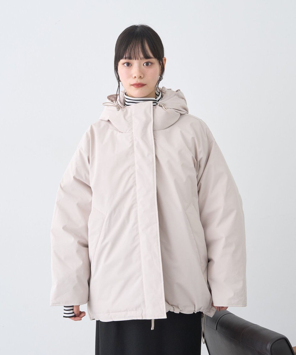 earth music&ecology フーデットパファーコート 