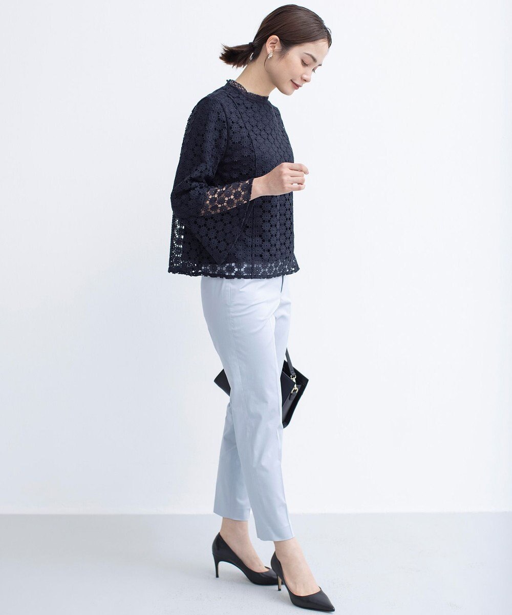 組曲 【WEB限定】フラワーレース 袖フレアトップス 