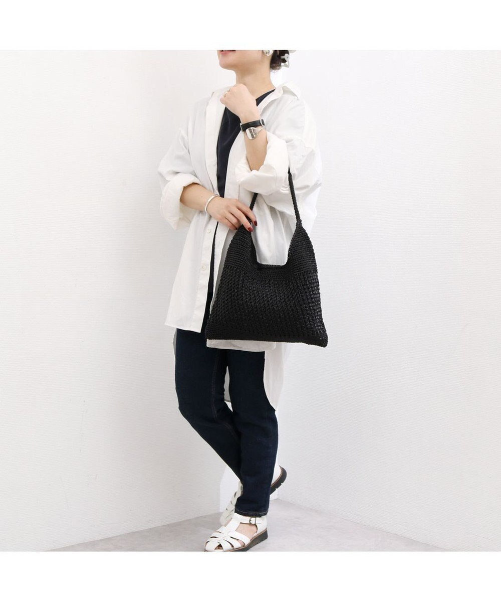 UNBILLION カシュカシュ cachecache / メタリックコード柄編みワンハンドルトート 