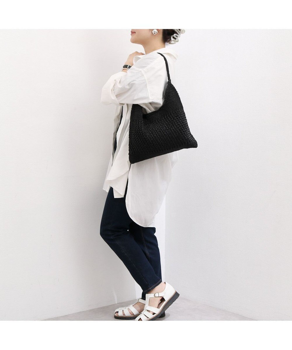 UNBILLION カシュカシュ cachecache / メタリックコード柄編みワンハンドルトート 