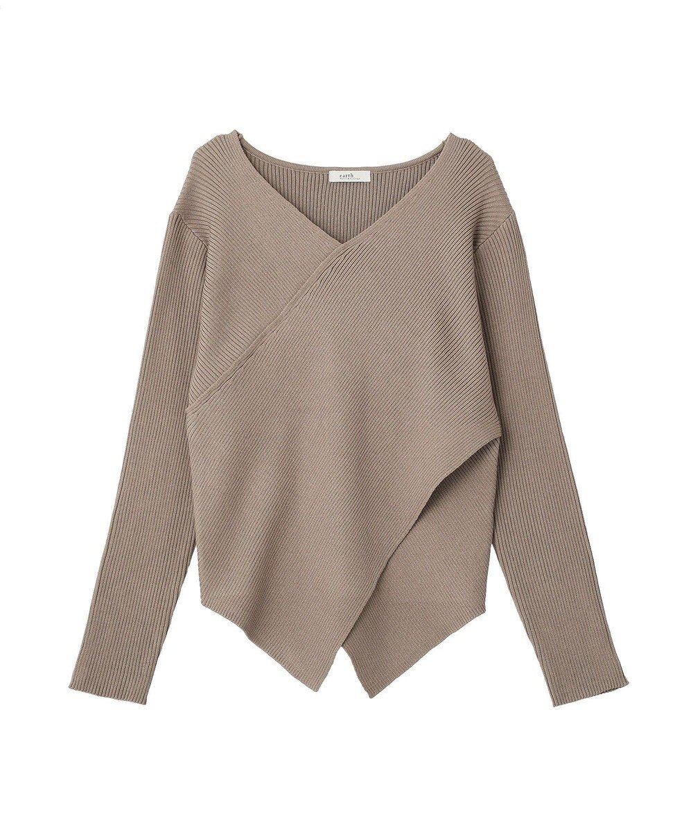 earth music&ecology クロスニットプルオーバー 