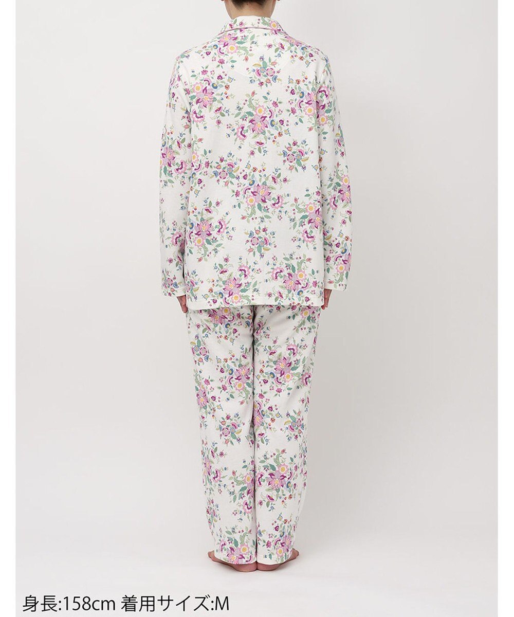 WACOAL ワコール_リラックス＆スリープ パジャマ 綿混(本体) あったか 長袖 長ズボン ミントン レディース NDW462 /ワコール 