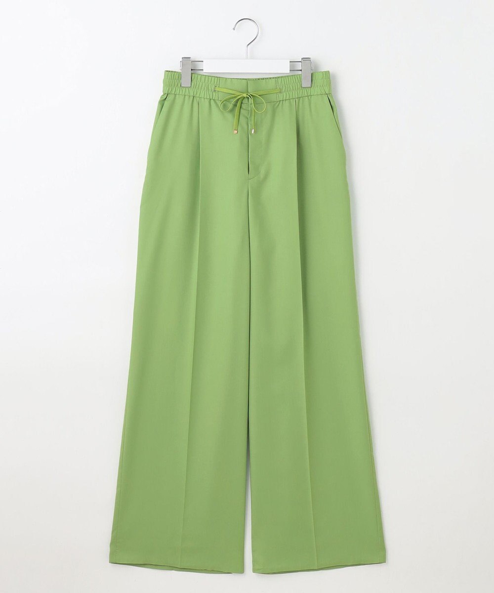 自由区 【カタログ掲載・接触冷感・UVケア・洗える】フルダルスパンマイクロピーチワイドストレート パンツ 