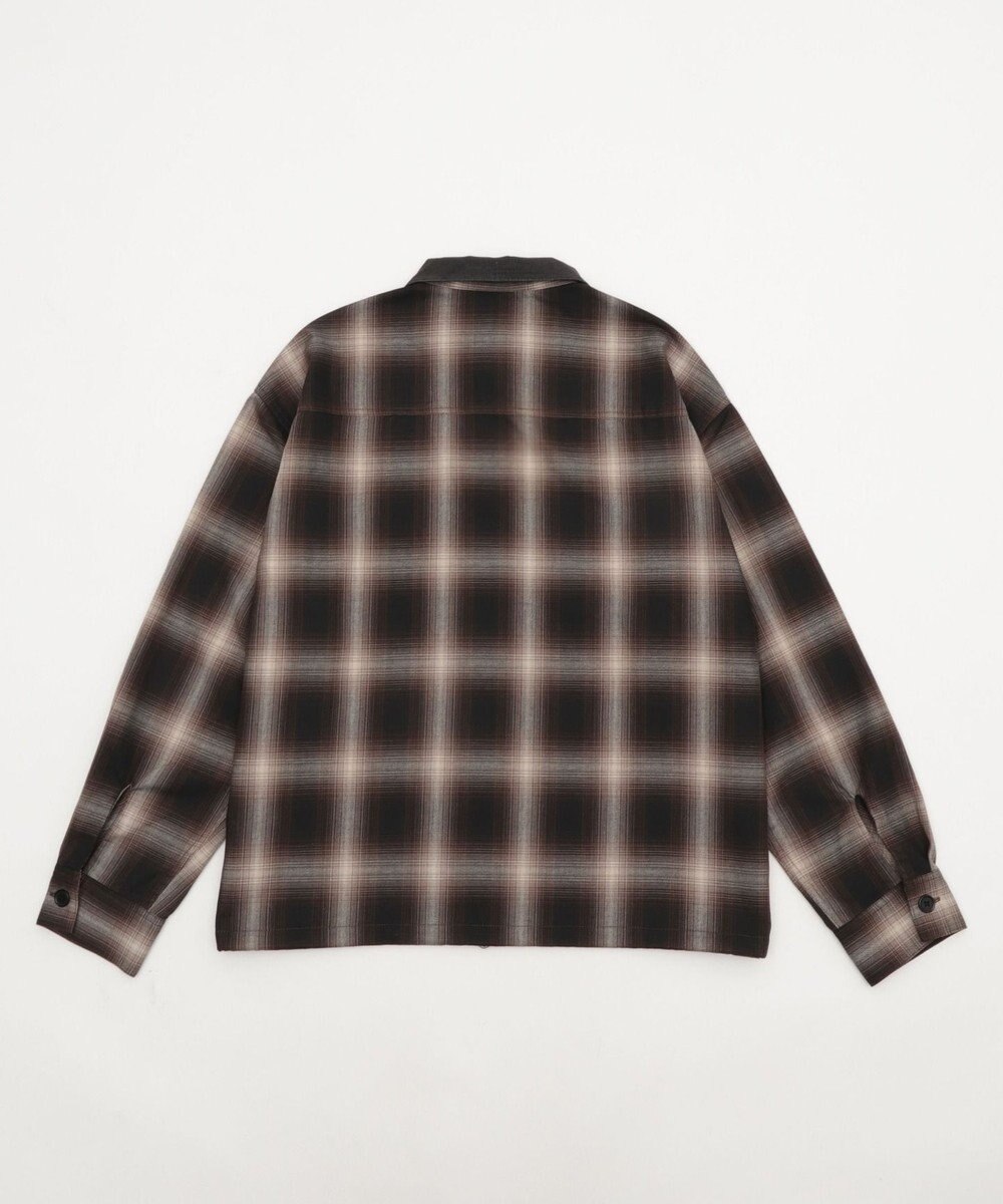 WEGO 【ユニセックス着用ITEM/MLサイズ展開】オンブレチェックシャツジャケット 