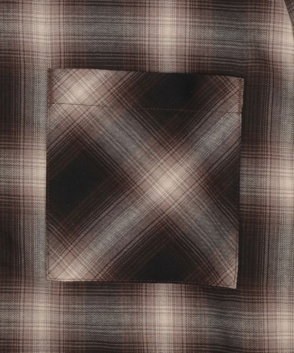 WEGO 【ユニセックス着用ITEM/MLサイズ展開】オンブレチェックシャツジャケット 