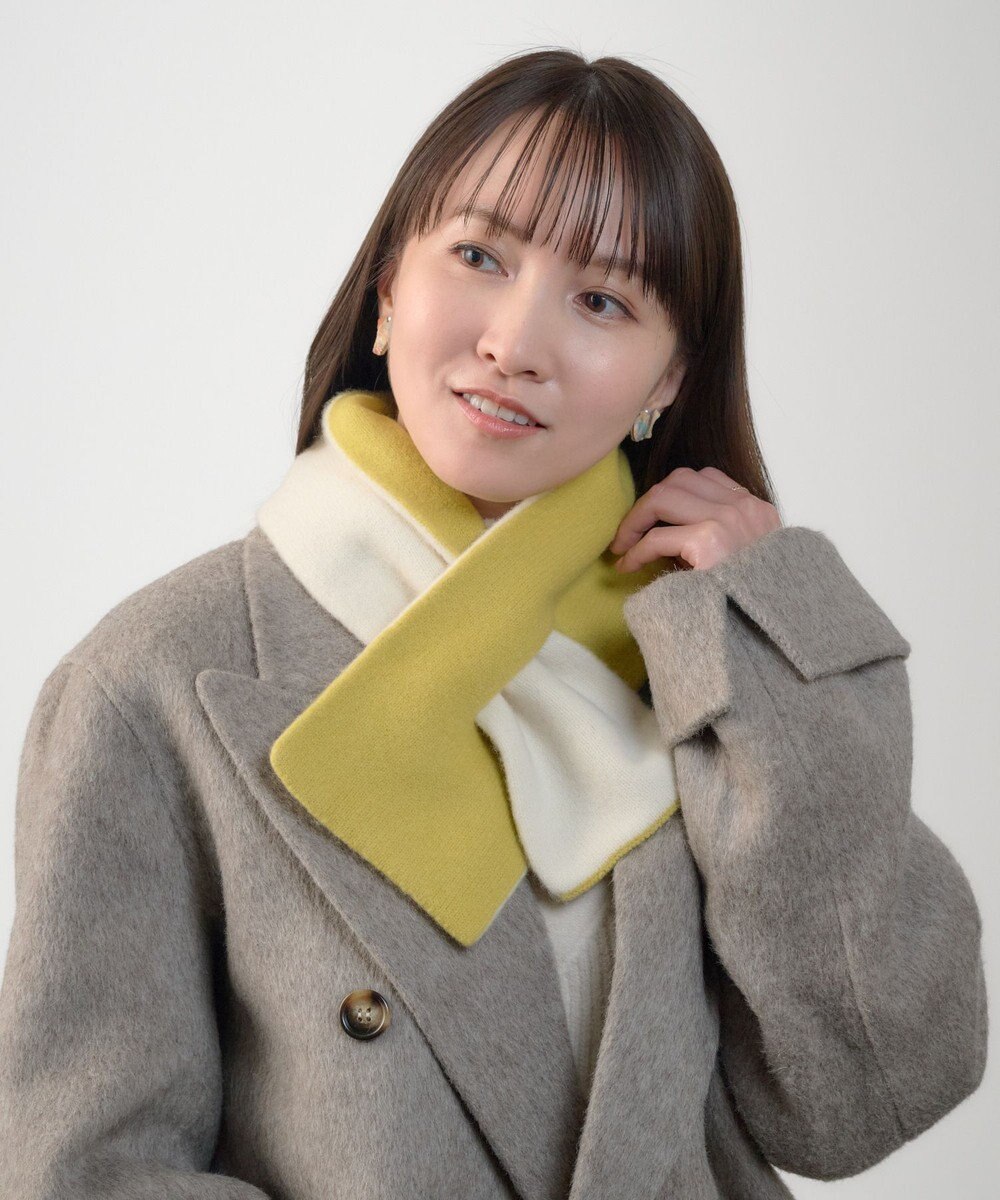 MOONBAT MACKINTOSH PHILOSOPHY(マッキントッシュ フィロソフィー）【ギフトBOX付】ウール100％ リバーシブル ニット マフラー ユニセックス 日本製 