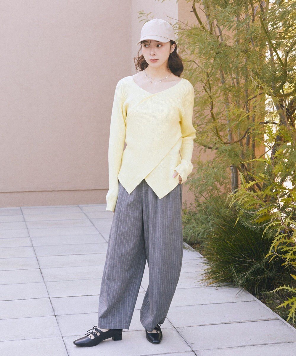 earth music&ecology クロスニットプルオーバー 